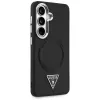 Guess Embossed Ring Triangle Logo MagSafe Case für Samsung Galaxy S26 Schwarz