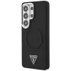 Guess Embossed Ring Triangle Logo MagSafe Case für Samsung Galaxy S26 Ultra Schwarz