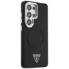 Guess Embossed Ring Triangle Logo MagSafe Case für Samsung Galaxy S26 Ultra Schwarz
