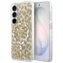 Guess IML Leopard Print Triangle MagSafe Case für Samsung Galaxy S26 (Braun)