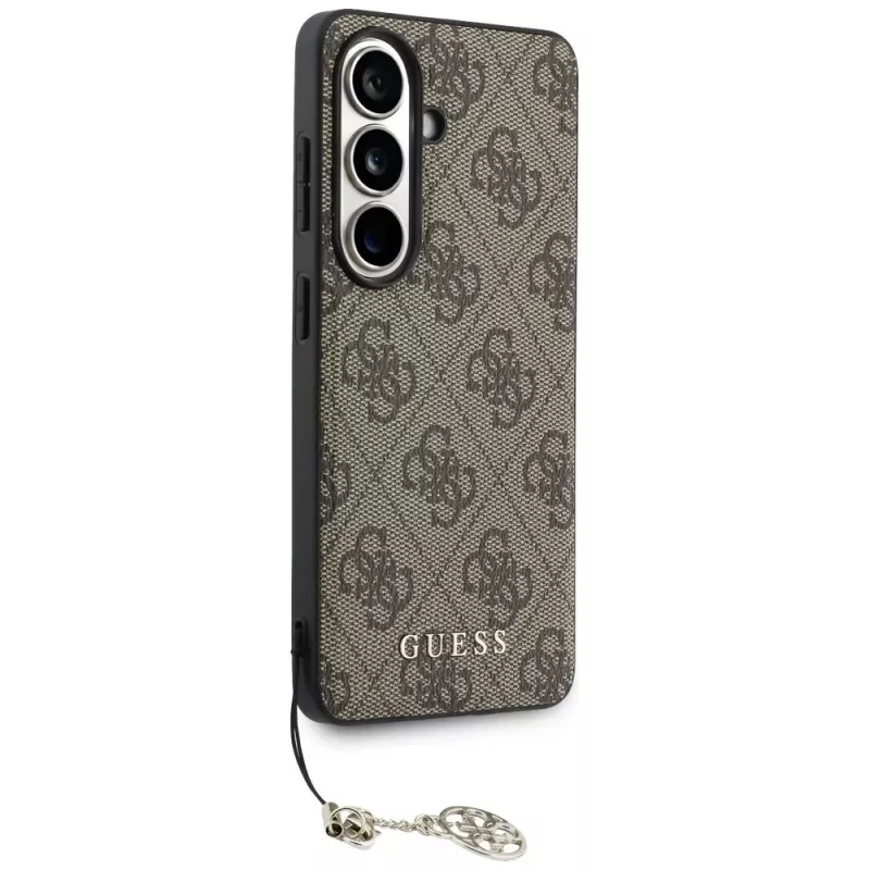 Guess 4G Classic Logo Charm MagSafe Case für Samsung Galaxy S26 (Braun)