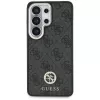 Guess 4G Big Rhinestone Triangle Strap MagSafe Case Kit für Samsung Galaxy S26 Ultra - Schwarz