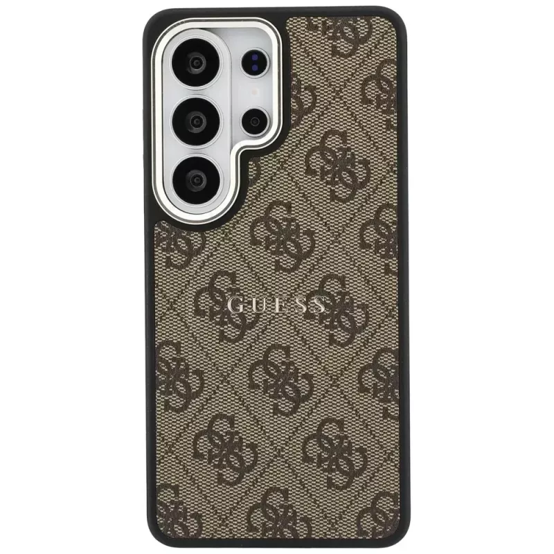 Guess 4G Embossed Ring MagSafe Case für Samsung Galaxy S26 Ultra (Braun)