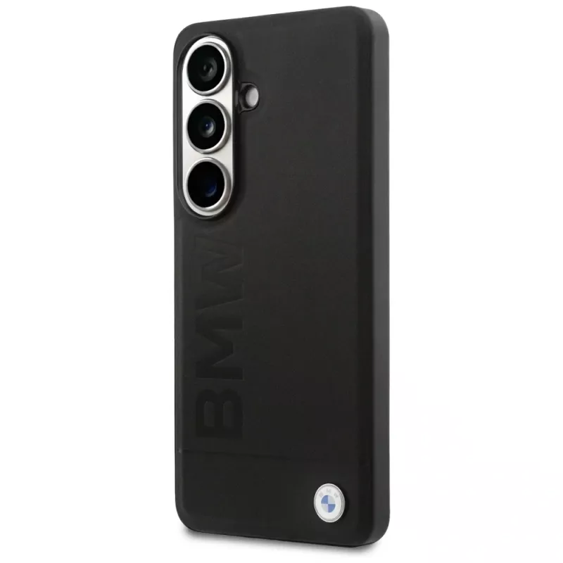 BMW Leder Hot Stamp MagSafe Case für Samsung Galaxy S26+ Schwarz