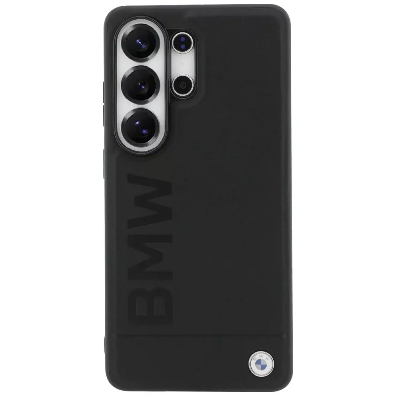 BMW Leder Hot Stamp MagSafe Case für Samsung Galaxy S26 Ultra Schwarz