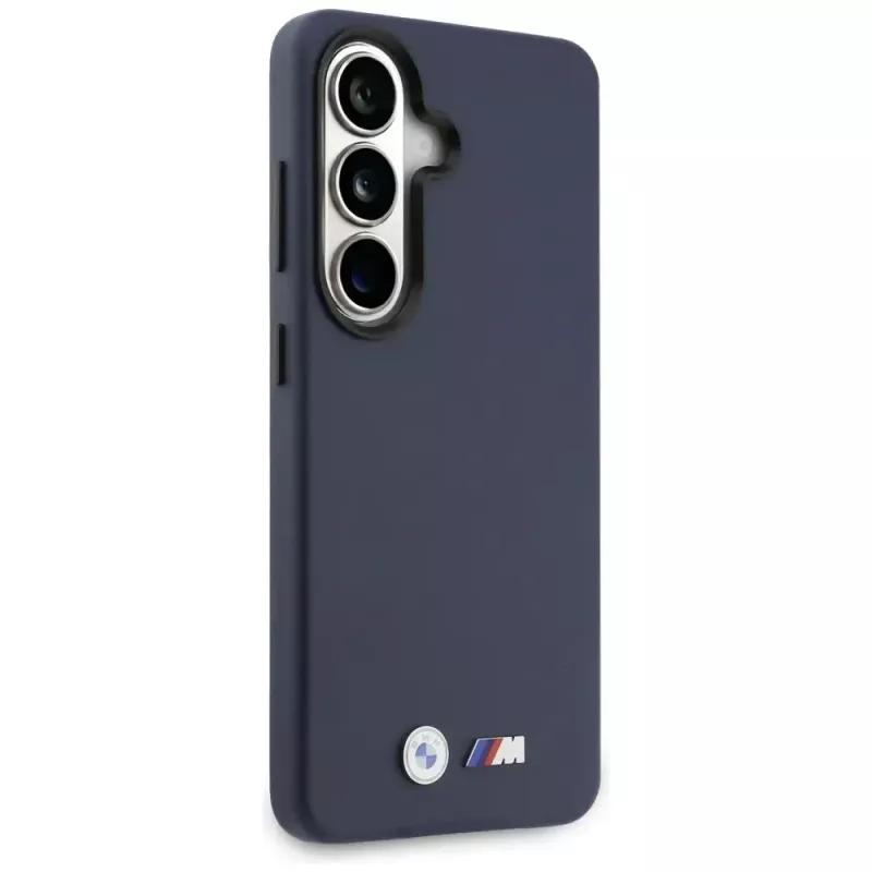 BMW M Metal Logo MagSafe Case für Samsung Galaxy S26 Navy Blue