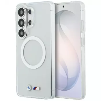 BMW IML Shockproof Metal Logo MagSafe Case für Samsung Galaxy S26 Ultra Transparent