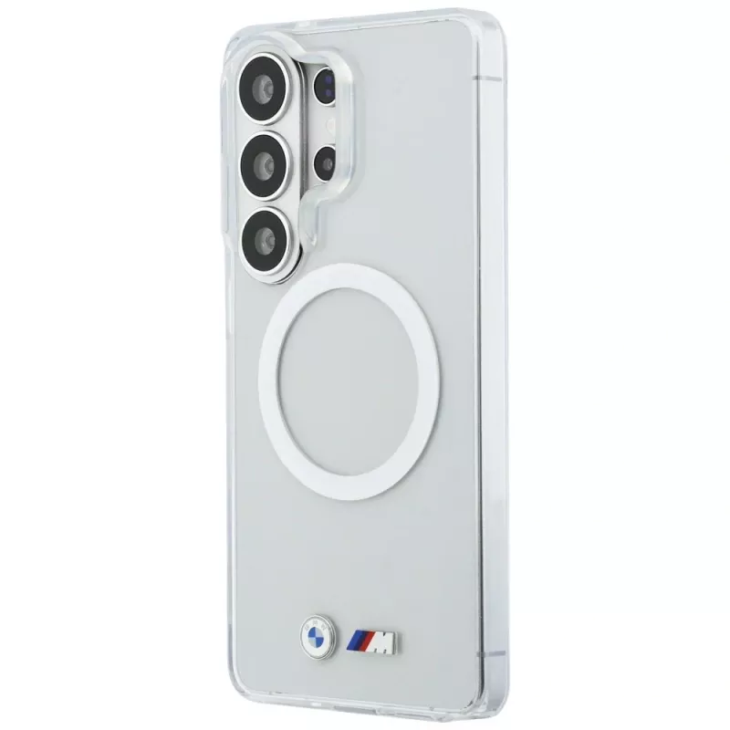 BMW IML Shockproof Metal Logo MagSafe Case für Samsung Galaxy S26 Ultra Transparent