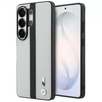 BMW Perforated Stripe Logo MagSafe Case für Samsung Galaxy S26 Ultra Grau