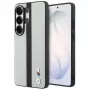 BMW Perforated Stripe Logo MagSafe Case für Samsung Galaxy S26 Ultra Grau