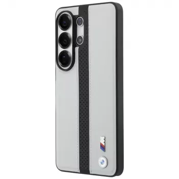BMW Perforated Stripe Logo MagSafe Case für Samsung Galaxy S26 Ultra Grau