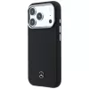 Mercedes Leather Semi Wrap Wood Effect MagSafe Case für iPhone 17 Pro Max Schwarz