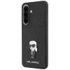 Karl Lagerfeld Fixed Glitter Ikonik Logo Metal Pin Case für Samsung Galaxy A37 5G Schwarz