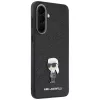 Karl Lagerfeld Fixed Glitter Ikonik Logo Metal Pin Case für Samsung Galaxy A37 5G Schwarz