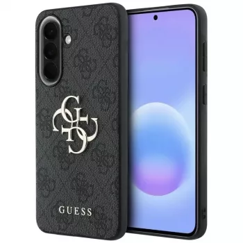 Guess Leather 4G Metal Logo Case für Samsung Galaxy A57 5G, Schwarz