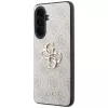 Guess Leder 4G Metal Logo Case für Samsung Galaxy A37 5G Pink