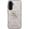 Guess Leder 4G Metal Logo Case für Samsung Galaxy A37 5G Pink