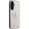 Guess Leder 4G Metal Logo Case für Samsung Galaxy A37 5G Pink