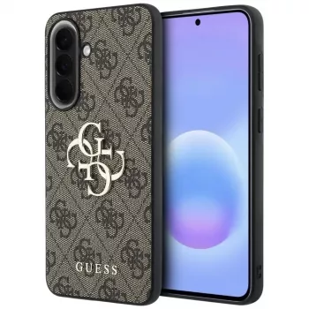 Guess Leather 4G Metal Logo Case für Samsung Galaxy A37 5G - Braun