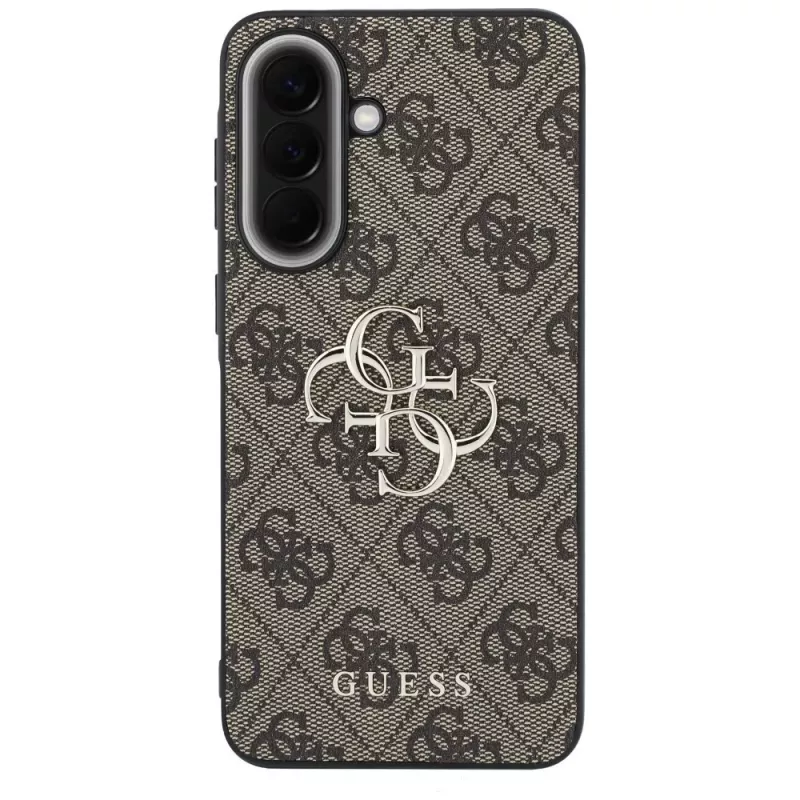 Guess Leather 4G Metal Logo Case für Samsung Galaxy A37 5G - Braun