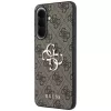 Guess Leather 4G Metal Logo Case für Samsung Galaxy A57 5G Braun