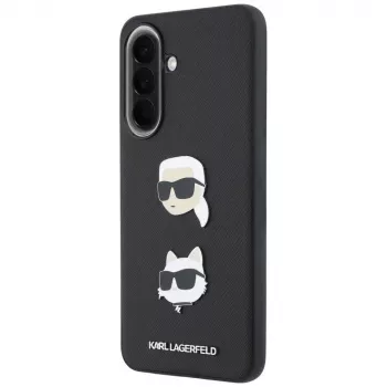 KARL LAGERFELD Protective Case für Samsung Galaxy A57 5G, Schwarz, mit Karl & Choupette Heads, Pins & Logo
