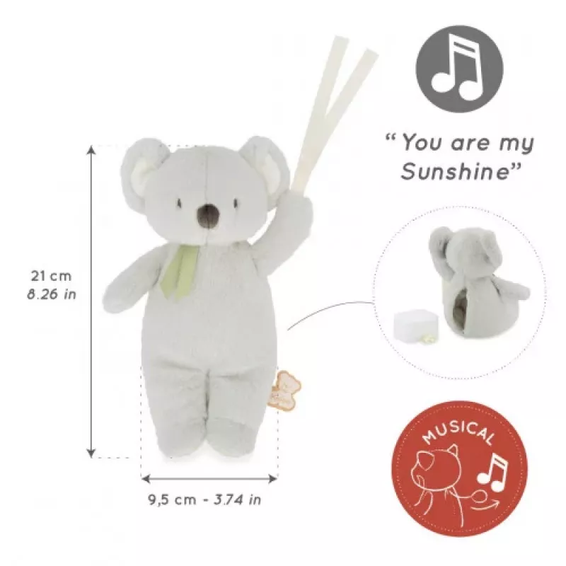 Kaloo Musical Plush Koala 20 cm Petit Songe Geschenkbox