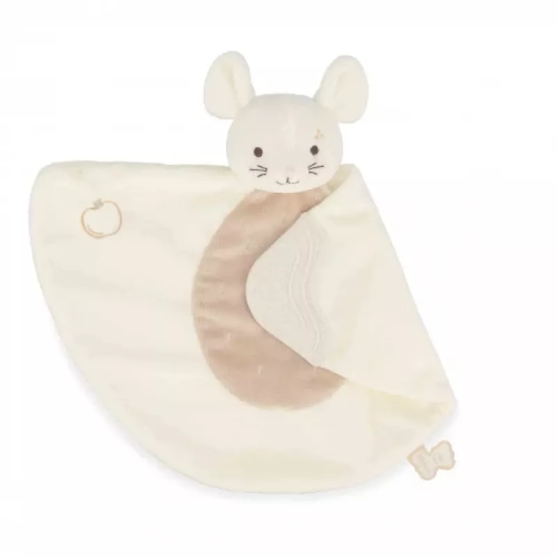 Kaloo Baby-Kuscheltuch mit Silikonbeißring 23 cm Grignoti Maus