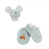 Kaloo 2-in-1 Geschenkset Maus (Rassel + Booties) Petites Chansons Kollektion