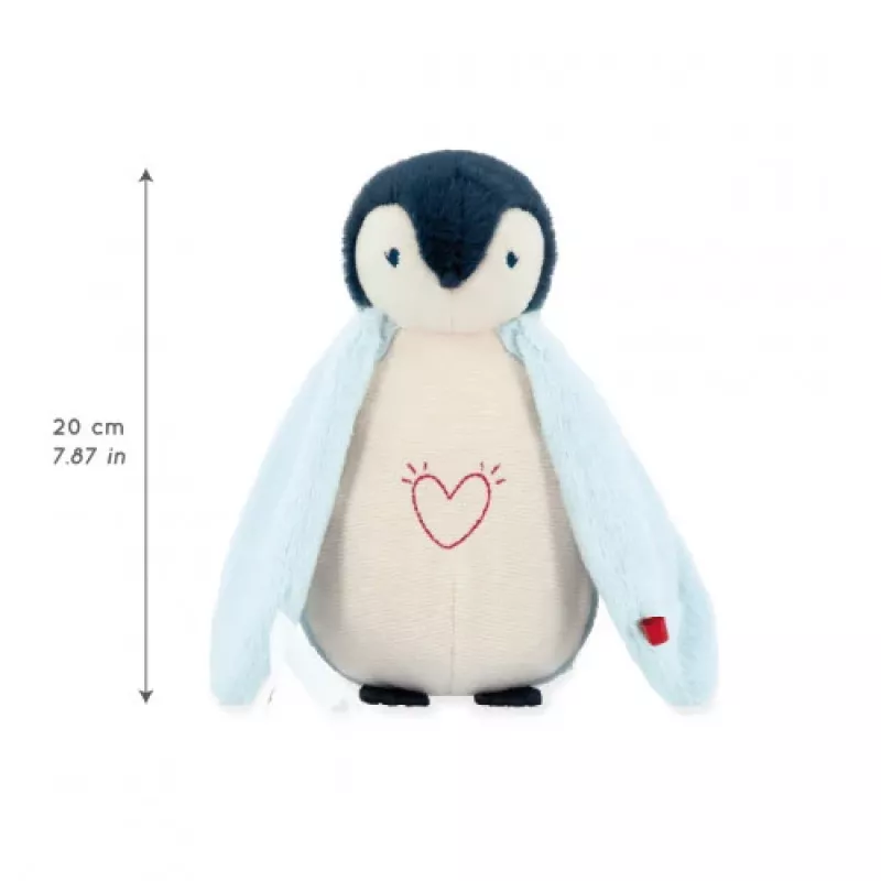 Kaloo Complices Penguin Plush Night Light mit 7-Farben-LED und Schlafliedern
