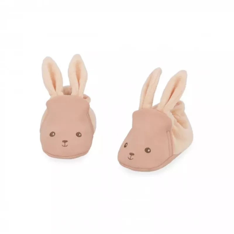 Kaloo 3-in-1 Baby-Geschenkset Hase (Kuscheltuch + Beißring + Booties) Pfirsich Lapinoo