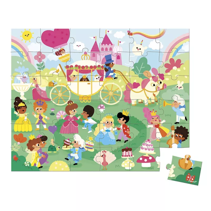 Janod Jigsaw Puzzle in Suitcase Princesses 36 Pieces 4+ Made in France