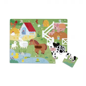 Janod Sensory Touch Puzzle Farm 20 Teile 2+