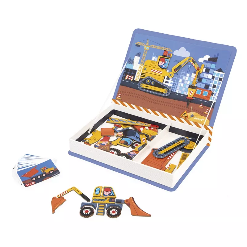 Janod Magnetibook Baustelle magnetisches Lernspiel