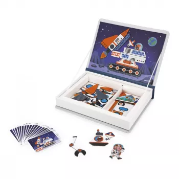 Janod Magnetibook Kosmos Magnetisches Lernspiel - Weltraum Thema