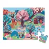 Janod Forest Glow-in-the-Dark Jigsaw Puzzle mit UV-Lampe 24 Teile