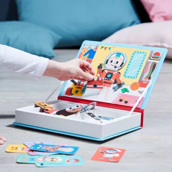 Janod Magnetibook Boy Costumes Magnetisches Lernspielzeug - 36 Teile