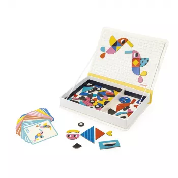 Janod Magnetibook Shapes Magnetisches Lernspielzeug 43 Teile 10 Karten ab 3 Jahren (Ausgabe 2026)