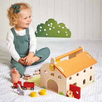 Janod Farma Bauernhof-Spielset aus Holz J03318