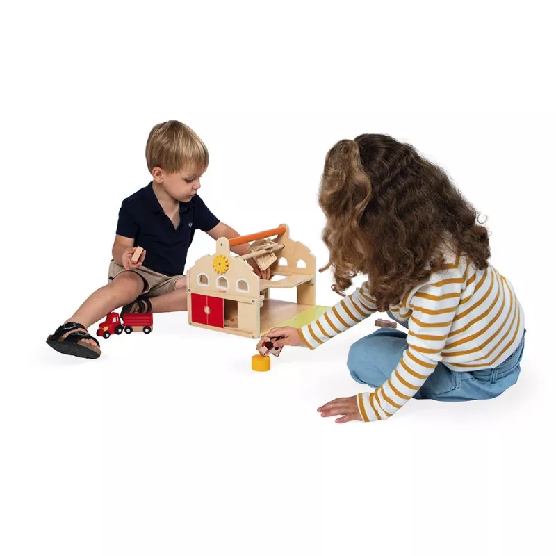 Janod Farma Bauernhof-Spielset aus Holz J03318