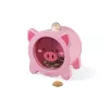 Janod Wooden Piggy Bank Pink Natural Wood J04653