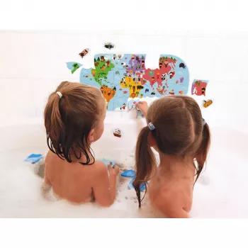 Janod Weltkarte 28-teiliges Magnetpuzzle