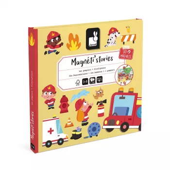 Janod Magneti'stories Feuerwehr Magnet-Geschichtenset - 30 Teile