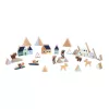 Janod Bausteine und Figuren Set 35 Teile - Cross Roads Mountains