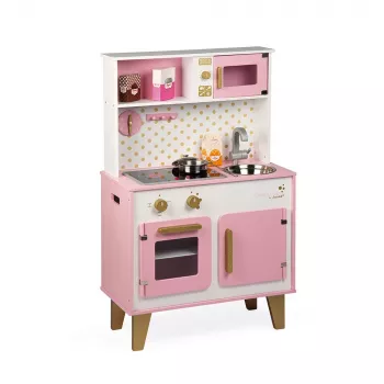 Janod Candy Chic Große Holzspielküche mit Sound