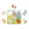 Janod Pure Sensorisches Holzpuzzle Bauernhoftiere 7 Teile