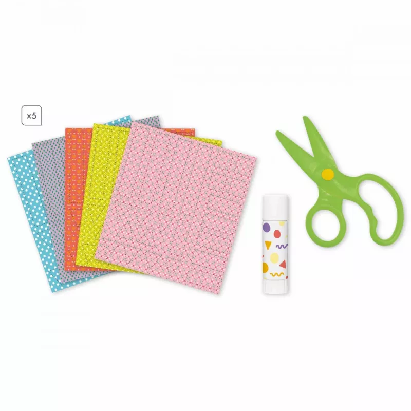 Janod My Arts & Crafts Wycinanki Przyklejanki Papierschneide- und Klebeset