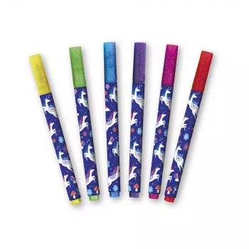 Janod Glitter Filzstifte 6 Farben Unicorns Dreamland 6+