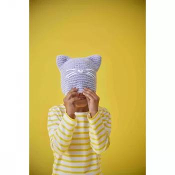 Janod Kreativ-Strickset - Kätzchenmütze für Kinder ab 8 Jahren