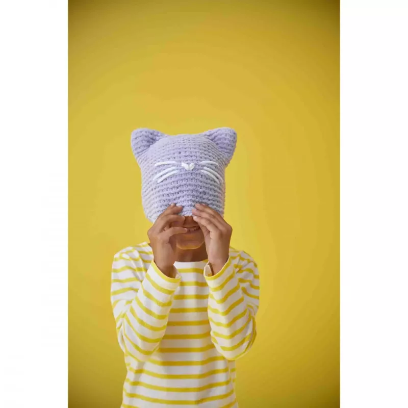 Janod Kreativ-Strickset - Kätzchenmütze für Kinder ab 8 Jahren